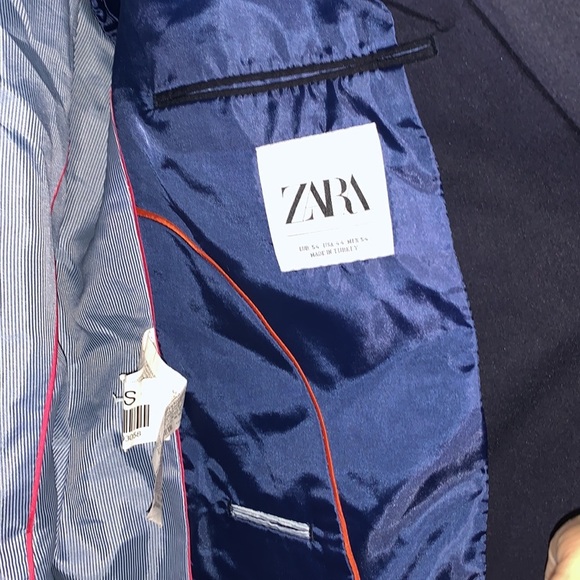 Zara Man Blazer Jacket Men’s Navy Blue 2 Button. - Picture 6 of 10